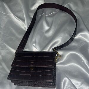 JW PEI crossbody brown croc
